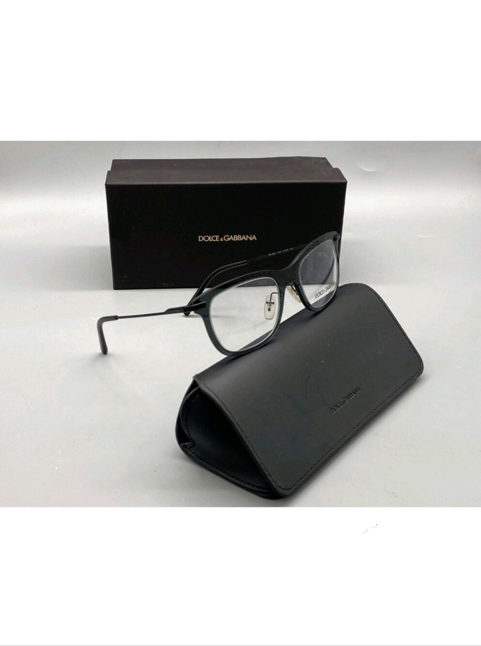 Dolce & Gabanna Black Demo Lenses Eyeglass Glasses